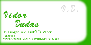 vidor dudas business card